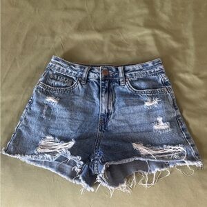 YMI Blue Distressed Jean Shorts